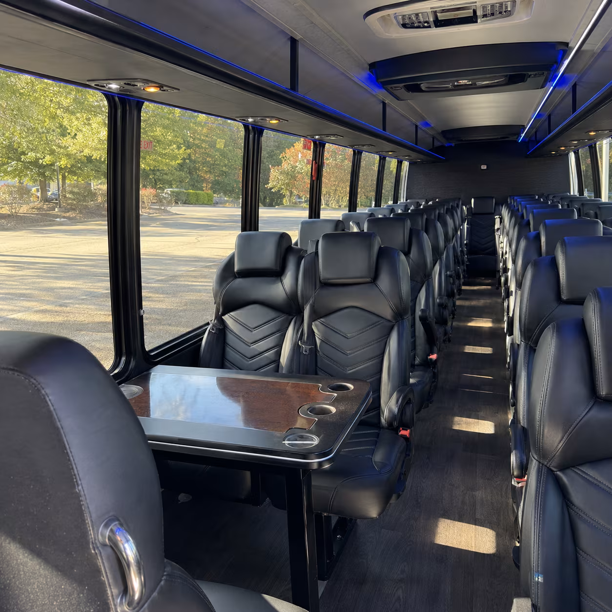 harlingen 28 passenger minibus interior