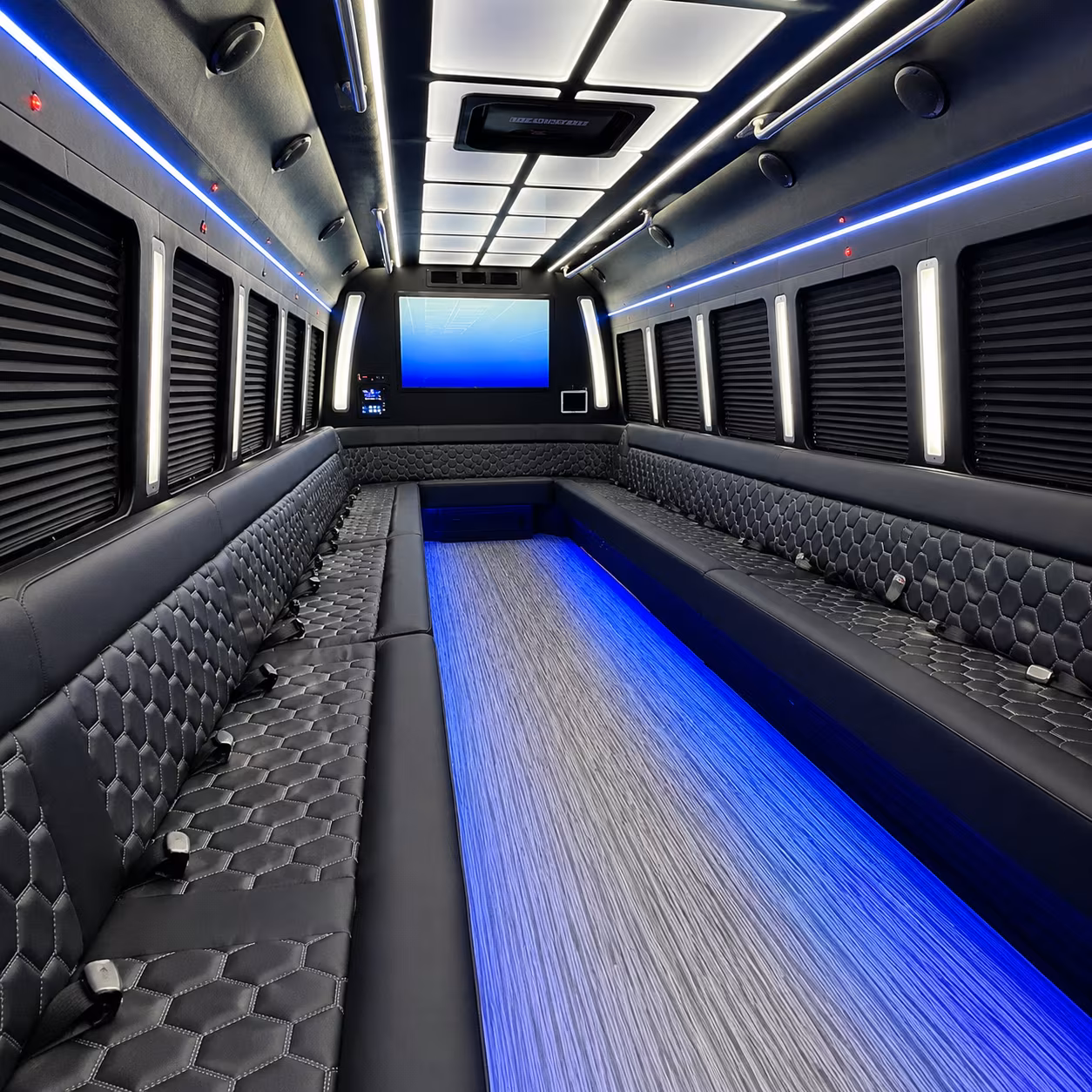 harlingen party bus rental interior